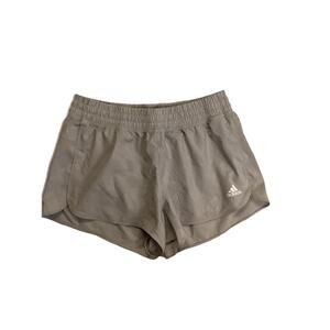 adidas AEROREADY Women's Athletic Shorts Gray Lightweight Elastic Waist